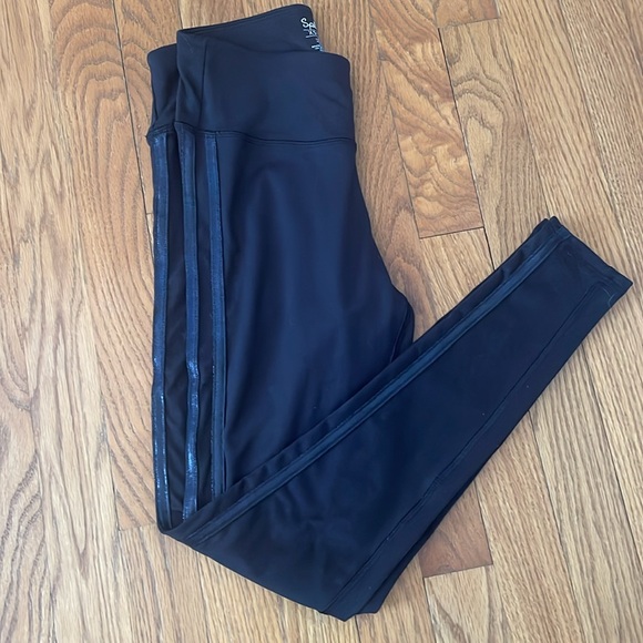 Splendid Black Leggings Double Side Stripe - Picture 2 of 11